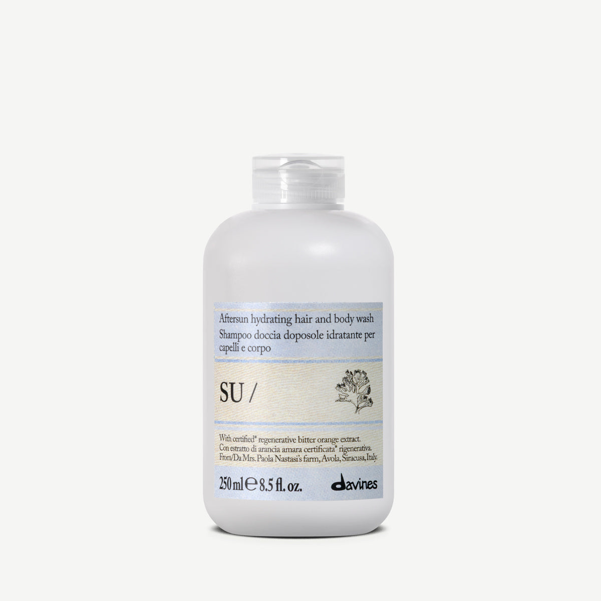 SU Hair & Body Wash <p>Hydratační a ochranný šampon na vlasy a tělo vystavené slunci.</p>
250 ml Davines