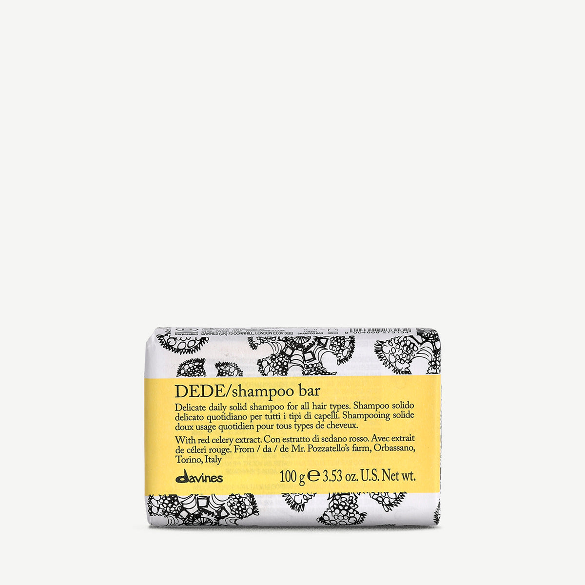DEDE Shampoo Bar <p>Tuhý šampon k dennímu použití pro všechny typy vlasů s extraktem z červeného celeru.</p>
100 g Davines