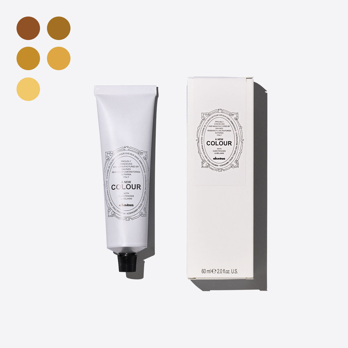 Golden / Zlaté odstíny <p>Permanentní barvící krém bez amoniaku.</p>
<p> 0 pz. Davines